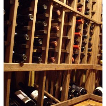 Individual Wine Racks and High Reveal Display Row Left Wall Dallas Wine Cellar D