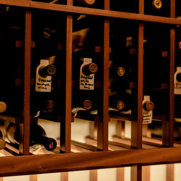 Individual Wooden Wine Racks North Dallas Residential Wine Cellar