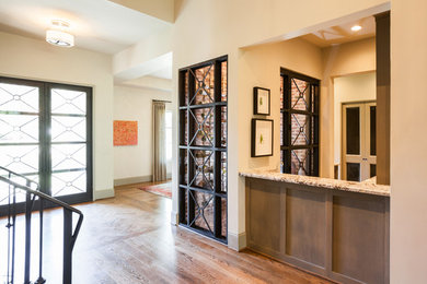 Inspiration for a contemporary wine cellar remodel in Houston