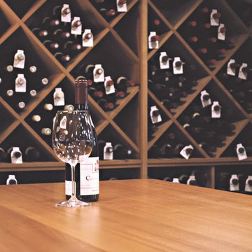 Kessick 'Estate Series' wine cabinetry with radius tops