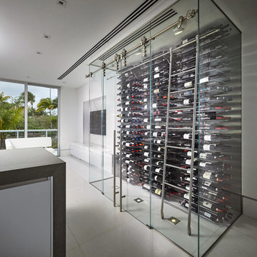 Key Biscayne Modern Wine Cellar