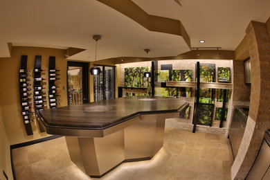 Inspiration for a large contemporary wine cellar remodel in Toronto