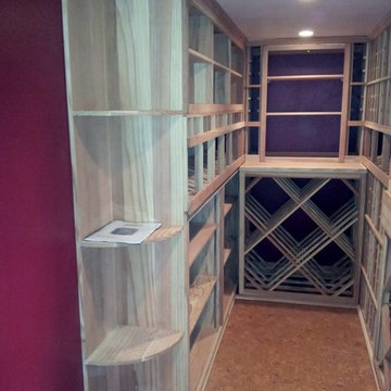 Ceiling and Floor-Mounted Residential Wine Cellar Rack