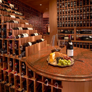 Large Traditional Beverly Hills, Los Angeles Large Walk in Custom Wine Cellar Ru