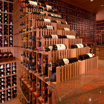 Large Traditional Beverly Hills, Los Angeles Large Walk in Custom Wine Cellar Ru