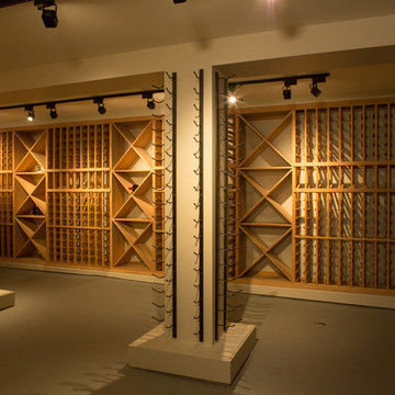 Large Vancouver Wine Cellar - Track Display Lighting