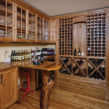 LEED Gold Handcrafted Log Home: The Norwood Residence - Wine Cellar