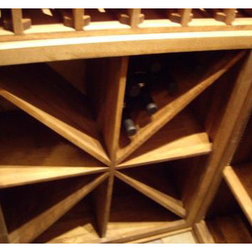 Left Wall Bottom Solid X-Bin Rack Dallas Closet Wine Cellar