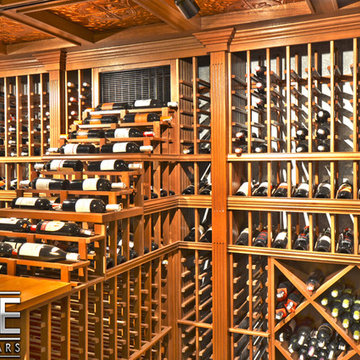 Luxe Wine Cellar - 4448 Bottle Mahogany Cellar w/ Walnut Stain