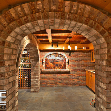 Luxe Wine Cellar - 4448 Bottle Mahogany Cellar w/ Walnut Stain