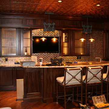 Mahogany bar and wine room