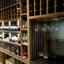 Contemporary Wine Cellar by Cabinet by Design