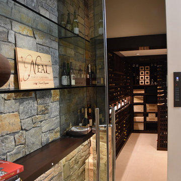 Manhattan Beach, Los Angeles Glass front Custom Wine Cellar Luxury Wine Room