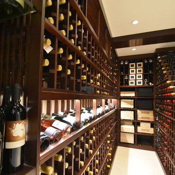 Manhattan Beach, Los Angeles Glass front Custom Wine Cellar Luxury Wine Room