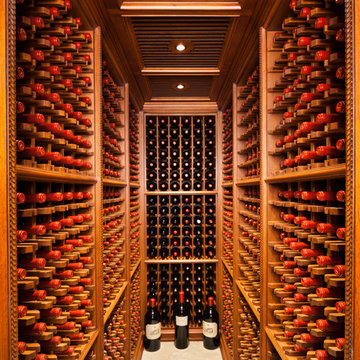 Massive Hand-carved Wine Cellar.