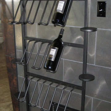 Metalwork: Angled Display Wine Racks