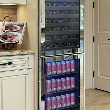 Mirrored Touch Screen Wine and Beverage Cooler
