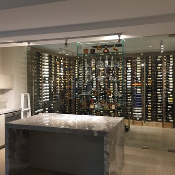 Modern Glass Wine Cellar fit for a Restaurant Owner