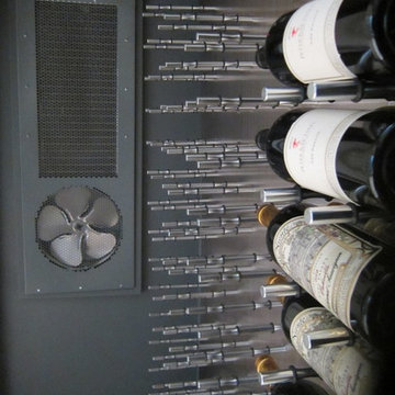 Modern Stair Case Wine Cellar