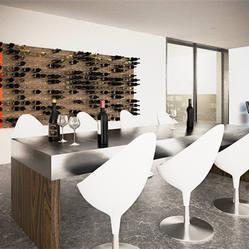 Modern Wine Storage Design - STACT Modular Wine Wall System