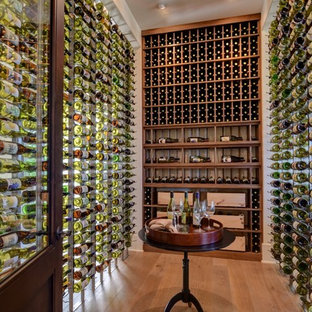 Newport Beach, California Luxury Wine Room Glass Front Modern Custom Wine Cellar