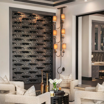 Newport Coast Mansion Wine Cellar and Wine Wall