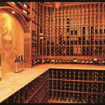 Newport Coast Orange County Rustic Traditional Wine Room Wine Cellar Wood Cellar