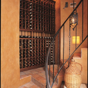 Newport Coast Orange County Rustic Traditional Wine Room Wine Cellar Wood Cellar