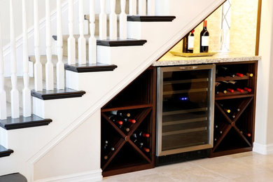 Trendy wine cellar photo in Orange County