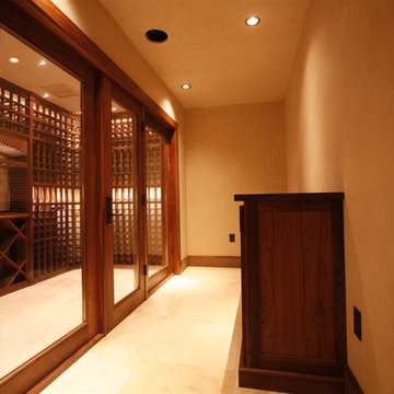 NOLA Wine Cellar; Glass Custom Wine Cellar Door