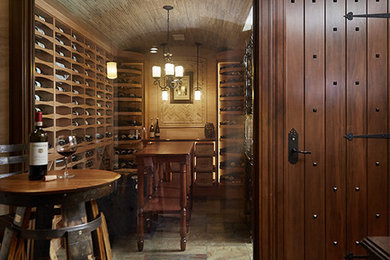 Example of a classic wine cellar design in Grand Rapids