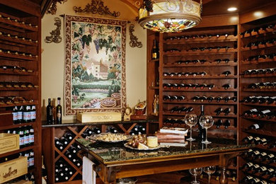 Inspiration for a timeless wine cellar remodel in Detroit