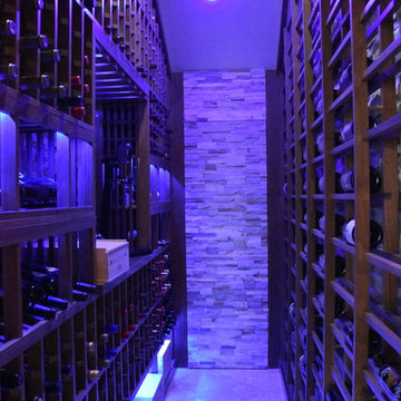 Pacific Palisades Los Angeles Walk in Custom Wine Cellar Wine Room Modern