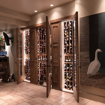 Pamplemousse Grille Del Mar San Diego Custom Wine Cellar Wine Cellar Design