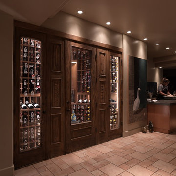Pamplemousse Grille Del Mar San Diego Custom Wine Cellar Wine Cellar Design