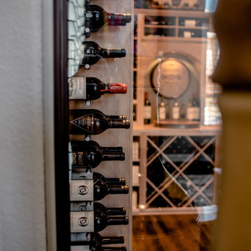 Peg Wine Racks for a Dallas Contemporary Wine Cellar
