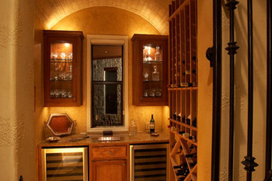 Example of a classic wine cellar design in Austin