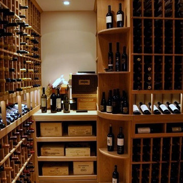 Quarter Round Display Custom Wine Racking New York Wine Cellar