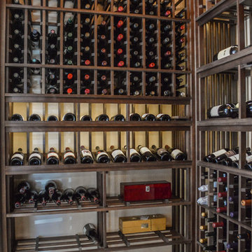 Racking on the Left Side of this Wine Cellar: Tuscan Design on Balboa Island in
