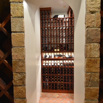 Rancho Santa Fe Custom Wine Cellar Traditional Wine Room San Diego Rustic Home