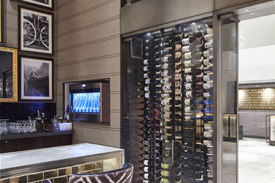 This is an example of a wine cellar in Vancouver.
