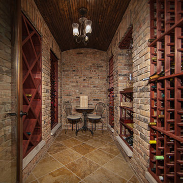 Reclaimed Red Brick Basement Wine Cellar