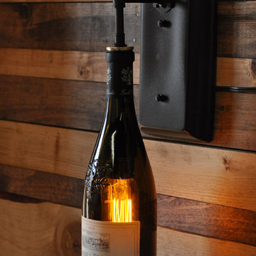 Recycled Wine Bottle Wall Sconce