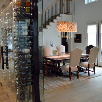 Refrigerated Glass Wine Cellar Manhattan Beach Home