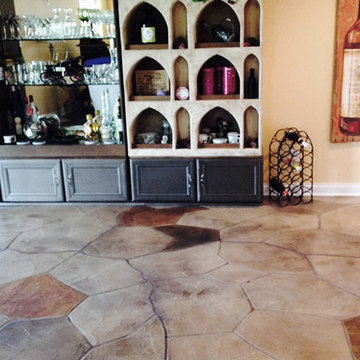 Resurfaced Concrete Overlay in Entertaining Area