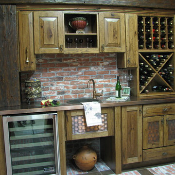 Rustic Cherry with Copper Accents for a Wine Bar