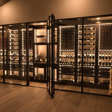 San Juan Capistrano Glass Contemporary Modern Wine Cellar Wine Wall Wine Room