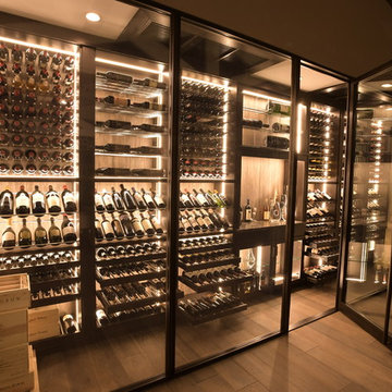 San Juan Capistrano Glass Contemporary Modern Wine Cellar Wine Wall Wine Room