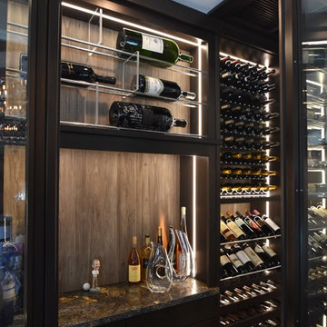 San Juan Capistrano Glass Contemporary Modern Wine Cellar Wine Wall Wine Room