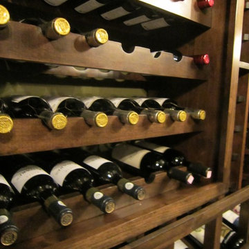 Side View of French Wine Racks New Orleans Master Wine Cellar Builders